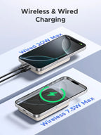 UGREEN 10000mAh Magnetic Wireless Power Bank (Beige)