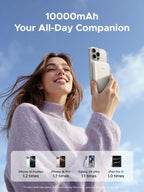 UGREEN 10000mAh Magnetic Wireless Power Bank (Beige)