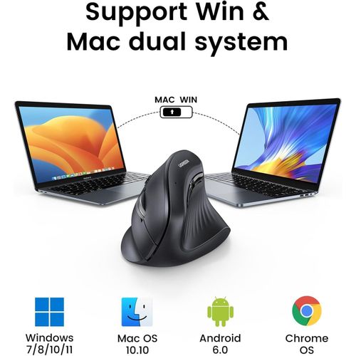 UGREEN Multi-Mode Vertical Mouse MU008 – Ergonomic Wireless