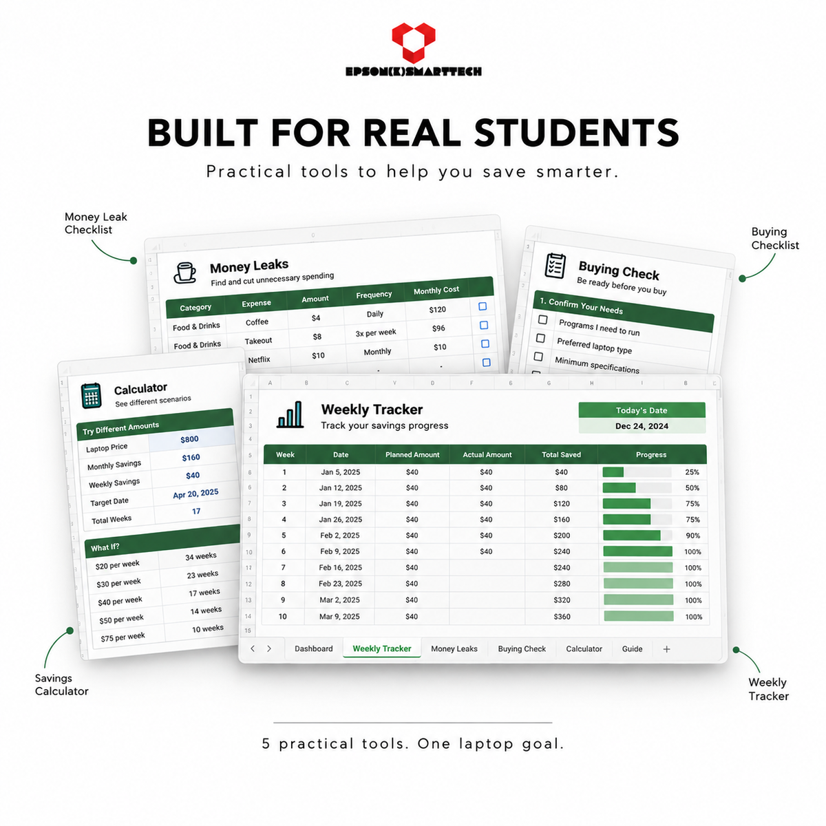 Laptop Fund Planner: Student Savings Kit