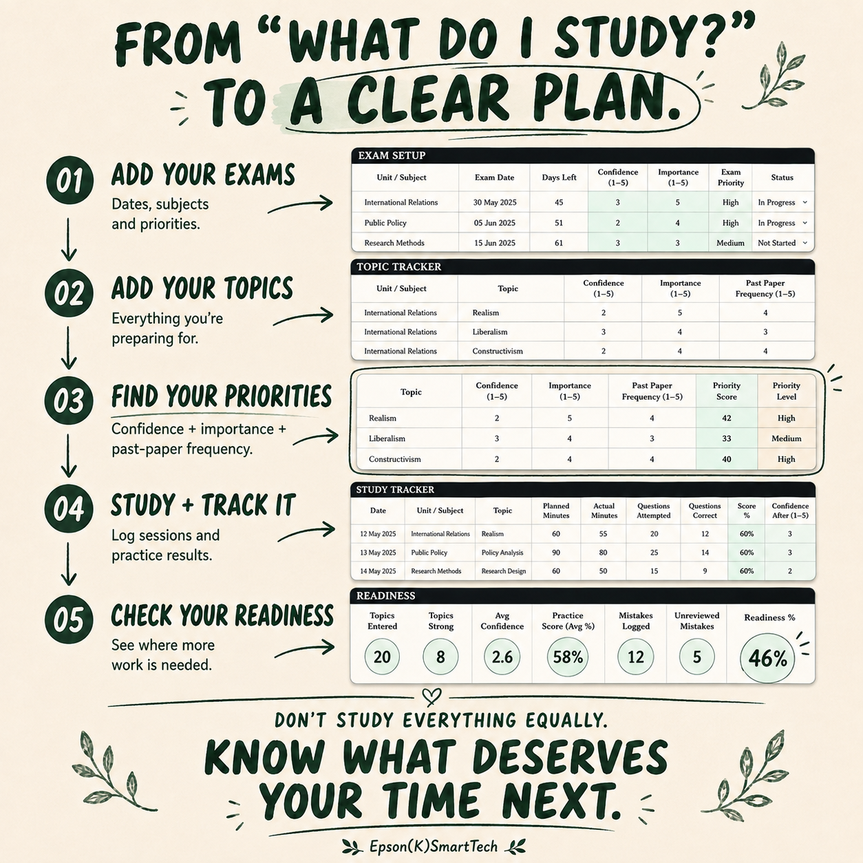 Exam Command Center — Exam Tracker, Study Planner & Revision Tracker for Students