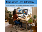 HP P34hc G4 34" WQHD USB-C Curved Ultrawide Monitor – Speakers, Height Adjustable