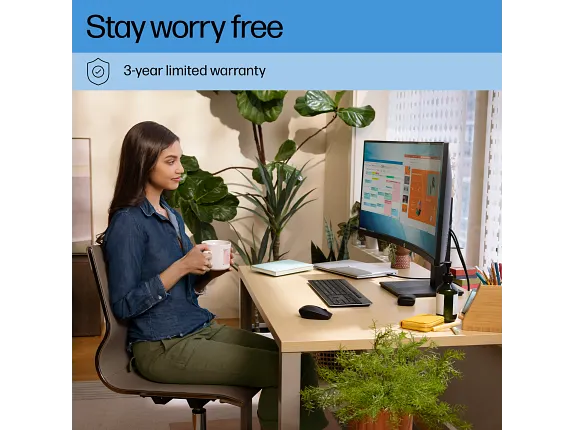 HP P34hc G4 34" WQHD USB-C Curved Ultrawide Monitor – Speakers, Height Adjustable