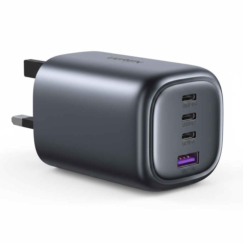 UGREEN CD226 100W GaN Fast Charger – 4-Port Multi-Device Desktop Charging Station (UK Plug)
