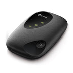 TP-Link portable WiFi hotspot device with textured black casing and LED indicator lights