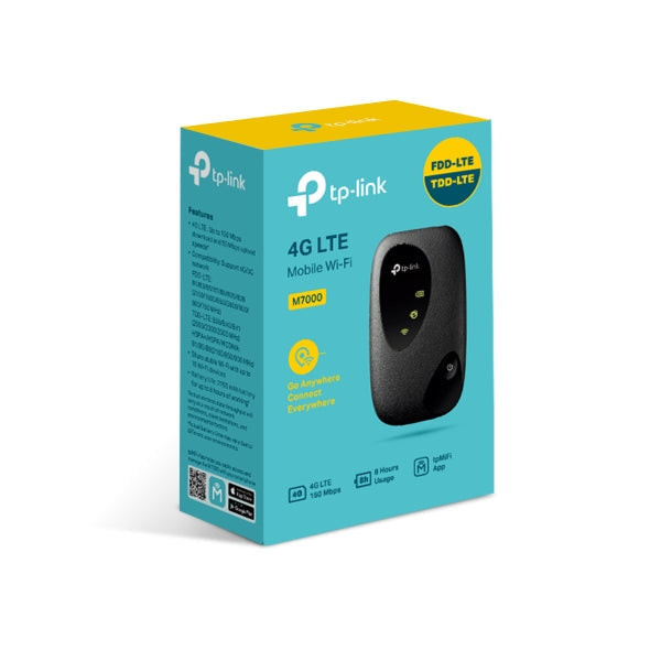 TP-Link 4G LTE Mobile Wi-Fi M7000 router box with FDD-LTE and TDD-LTE support