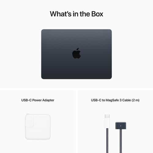Apple MacBook Air 13-inch (M2 Chip) – 16GB Unified Memory, 256GB SSD, 1080p FaceTime Camera (Midnight)