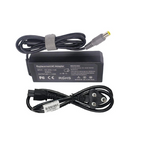 Replacement AC adapter with power cord, black laptop charger with input and output specifications