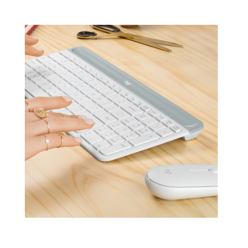 Logitech MK470 Slim Wireless Keyboard and Mouse Combo – Ultra-Thin, Silent Keys, Graphite | Clean Desk Setup