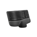 Logitech Wave Keys + Lift Vertical Mouse Combo – Ergonomic Wireless Set | Reduce Wrist Strain for Desk Professionals