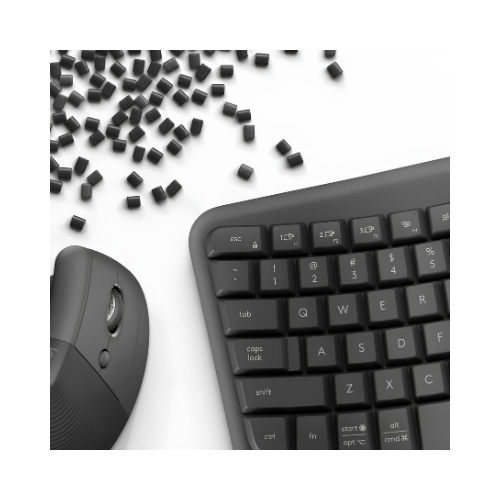 Logitech Wave Keys + Lift Vertical Mouse Combo – Ergonomic Wireless Set | Reduce Wrist Strain for Desk Professionals