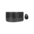 Logitech Wave Keys + Lift Vertical Mouse Combo – Ergonomic Wireless Set | Reduce Wrist Strain for Desk Professionals