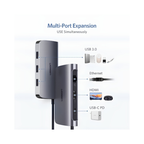 UGREEN 6-in-1 USB-C Hub – USB-A + USB-C + 4K HDMI + Gigabit Ethernet + PD | For Laptops Needing Wired Internet