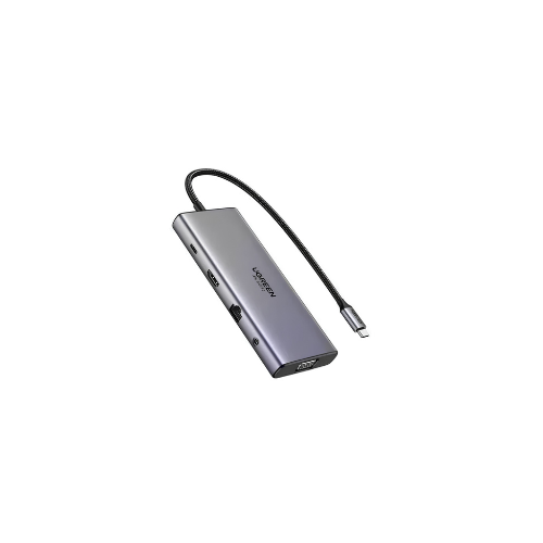UGREEN 11-in-1 USB-C Hub – Dual Display HDMI+VGA + Ethernet + USB-A/C + SD/TF + Audio + PD | Professional Desk Setup