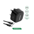 UGREEN 25W USB-C PD Charger + 2m Cable CD250 – Compact Fast Charger for Phones | UK Plug