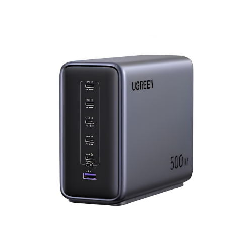 UGREEN GaN 500W Desktop Fast Charger X759 – 6-Port Power Station | For Studios, Offices & Multi-Laptop Setups