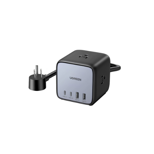 UGREEN DigiNest Cube Power Strip CD268 – 3 AC Outlets + 65W USB-C + 2× USB-A + 1.8m Cable | Clean Desk Setup