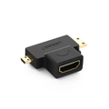 UGREEN Micro HDMI + Mini HDMI to HDMI Adapter HD129 – 4K | For Cameras, Tablets & Older Laptops