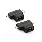 UGREEN Micro HDMI + Mini HDMI to HDMI Adapter HD129 – 4K | For Cameras, Tablets & Older Laptops