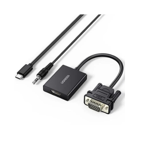 UGREEN VGA to HDMI Adapter CM513 – 1080p with Audio | Connect Old Projectors & Monitors to Modern Laptops