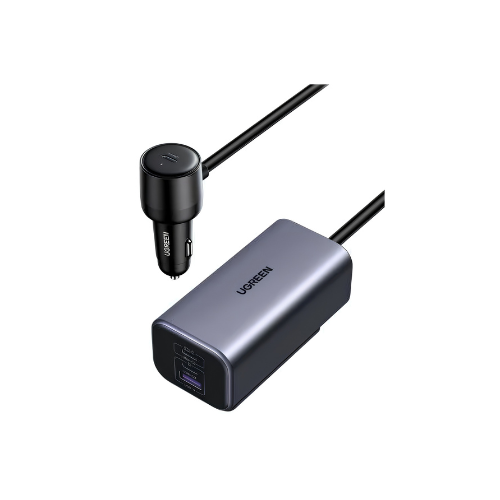 UGREEN 150W 4-Port GaN Fast Car Charger EC706 – 3× USB-C + USB-A | Maximum Car Charging for Power Users