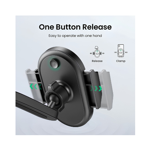UGREEN Waterfall Suction Cup Phone Mount LP405 – 360° Rotation | Universal Car Phone Holder for Navigation