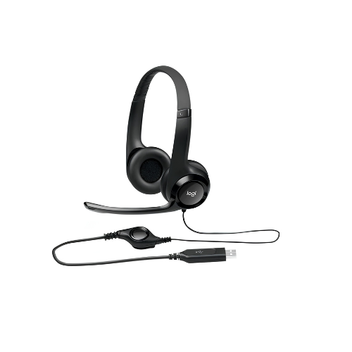 Logitech H390 USB-C Headset – Noise-Cancelling Mic | For Modern Laptops & MacBooks