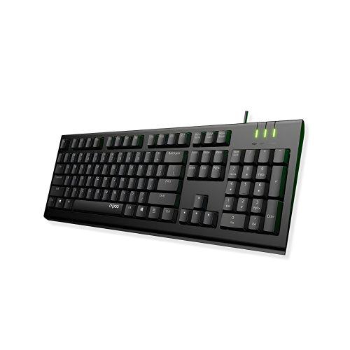 Rapoo NK1800 Spill-Resistant Wired USB Keyboard – Full-Size with NumPad | Budget Office Keyboard Kenya