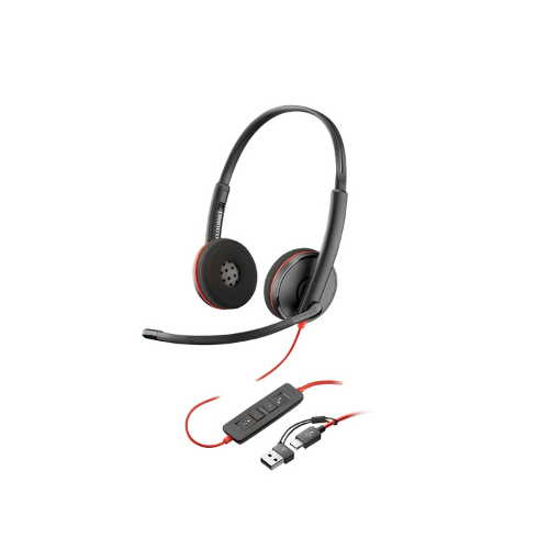 Poly Blackwire 3220 USB-C Stereo Headset – Noise-Cancelling Mic | Professional Business Headset Kenya