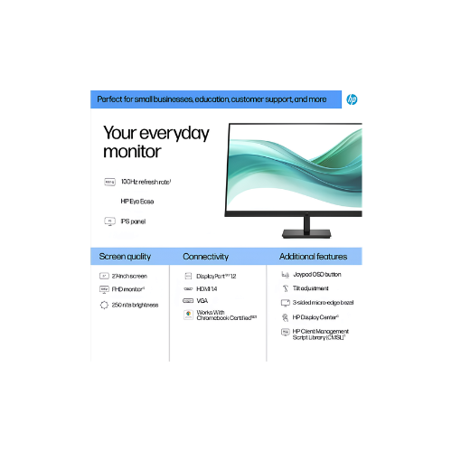HP Series 3 Pro 21.45" FHD Monitor – VGA & HDMI – Business Ready