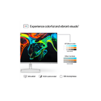 HP 524sw Series 5 23.8" FHD White Monitor – VGA & HDMI – Stylish Home Office