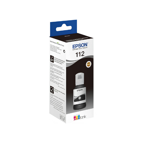 Epson 112 EcoTank Pigment Ink Bottle – Black & Cyan for Epson L6490 L6570 L15150 L15160