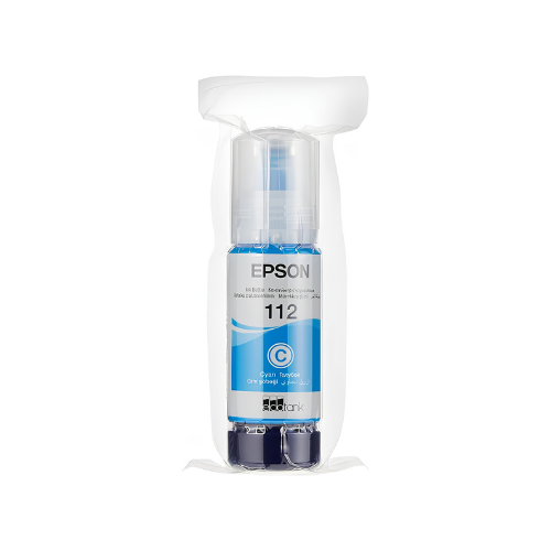 Epson 112 EcoTank Pigment Ink Bottle – Black & Cyan for Epson L6490 L6570 L15150 L15160