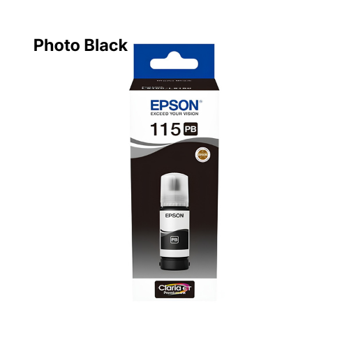 Epson 115 EcoTank Photo Ink Bottle 70ml – Black, Photo Black, Cyan, Magenta, Yellow & Grey