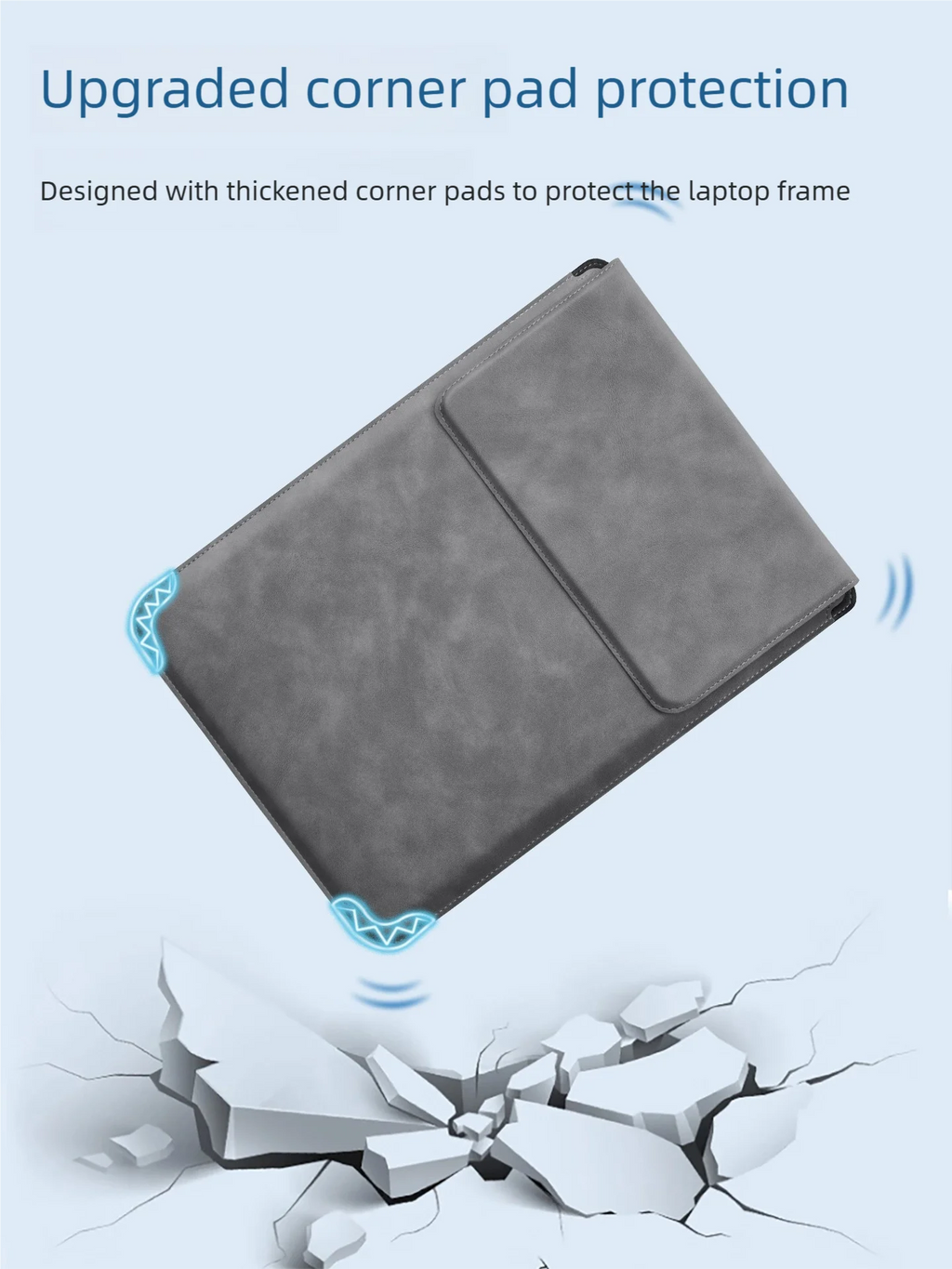 Portable Laptop Sleeve with Built-in Stand & Mouse Pad – Minimal Desk Setup Essential