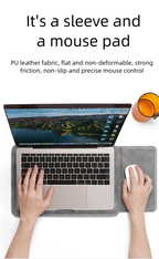 Portable Laptop Sleeve with Built-in Stand & Mouse Pad – Minimal Desk Setup Essential