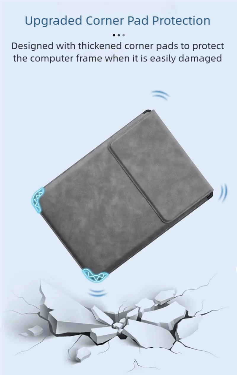 Portable Laptop Sleeve with Built-in Stand & Mouse Pad – Minimal Desk Setup Essential