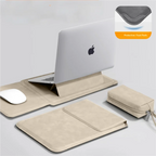Portable Laptop Sleeve with Built-in Stand & Mouse Pad – Minimal Desk Setup Essential