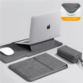 Portable Laptop Sleeve with Built-in Stand & Mouse Pad – Minimal Desk Setup Essential