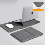 Portable Laptop Sleeve with Built-in Stand & Mouse Pad – Minimal Desk Setup Essential