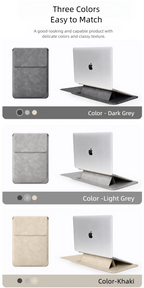 Portable Laptop Sleeve with Built-in Stand & Mouse Pad – Minimal Desk Setup Essential