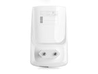White TP-Link TL-WA850RE WiFi range extender plug with two prongs on a white background