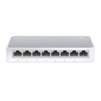 TP-Link 8-port Ethernet network switch with white and gray design for wired connections