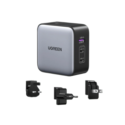 UGREEN CD296 65W GaN Fast Charger – 3-Port Compact Multi-Device Wall Adapter (UK Plug)