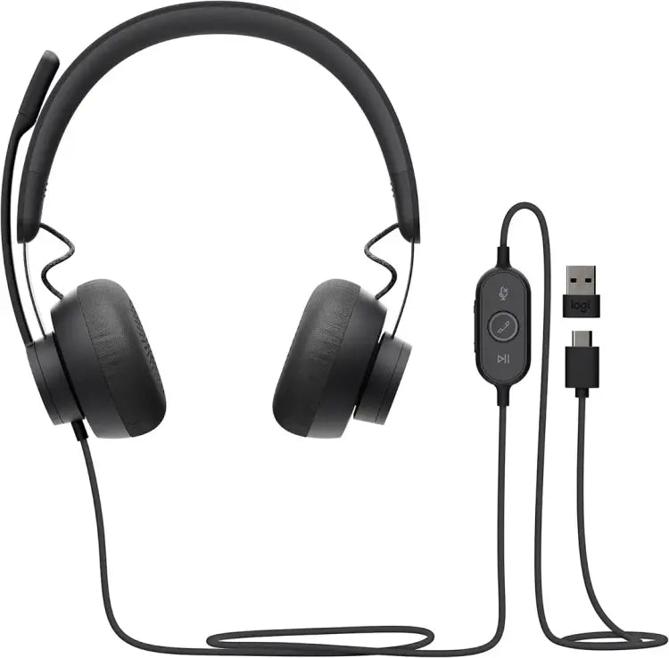 Logitech Zone Wired Headset (Teams Version) – Advanced Noise Cancellation | Microsoft Teams Certified for Corporate Use