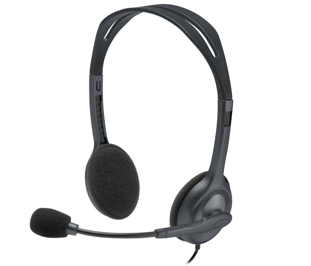 Logitech H111 Wired Stereo Headset – Clear Audio, Adjustable Mic & 3.5mm Jack - BROMY