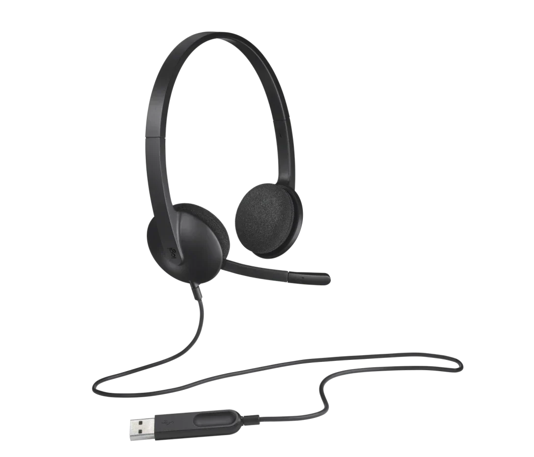 Logitech H340 USB Stereo Headset – Plug & Play, Noise-Canceling Mic, Clear Audio - BROMY