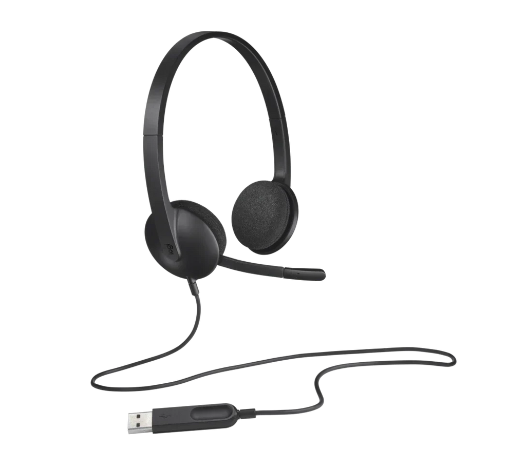 Logitech H340 USB Stereo Headset – Plug & Play, Noise-Canceling Mic, Clear Audio - BROMY