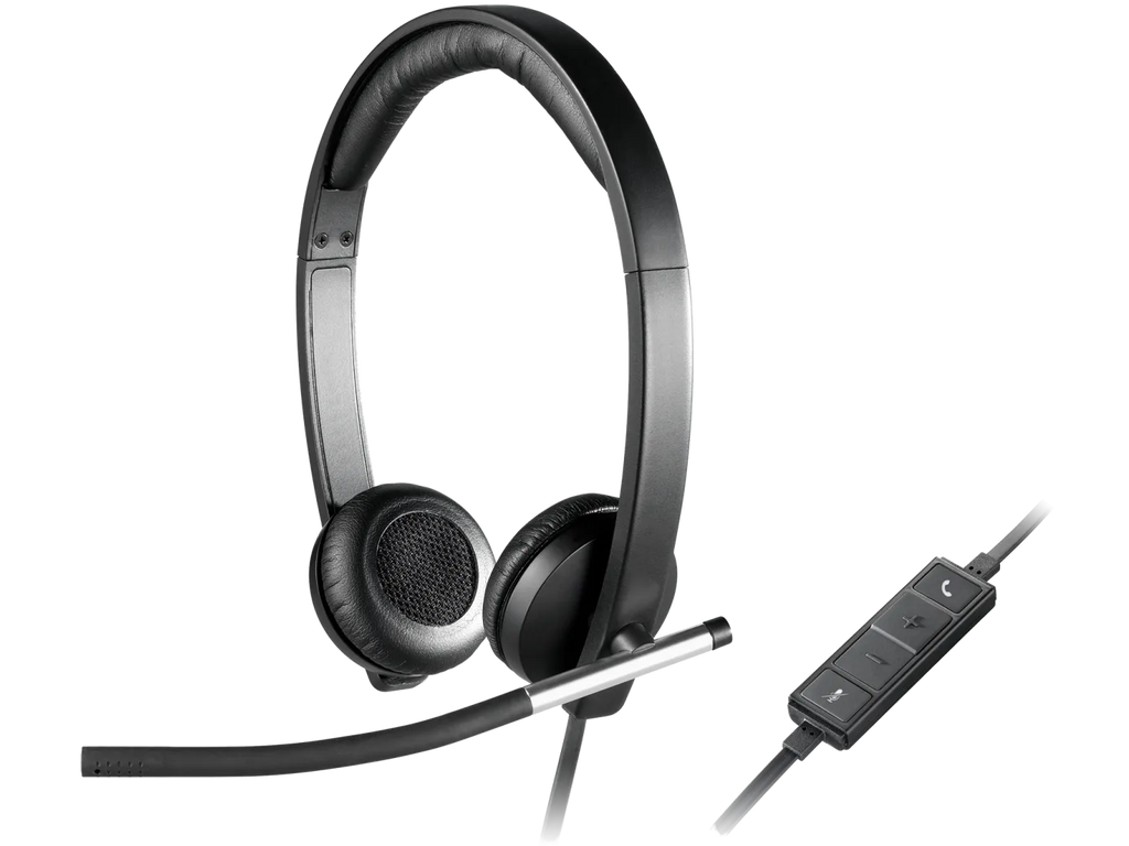 Logitech H650e USB Stereo Headset – Pro-Level Audio, Noise-Canceling Mic & Inline Controls - BROMY