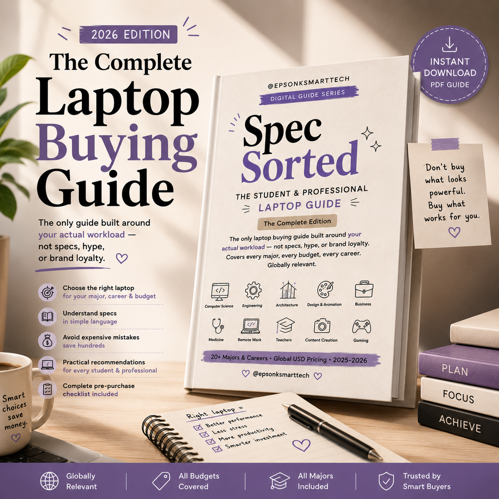 Spec Sorted™ — The Complete Laptop Buying Guide for Students & Professionals (2026 Edition)